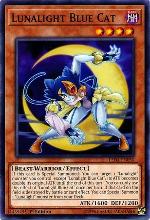 Yu-Gi-Oh! - Lunalight Blue Cat - Led4-En050 - Legendary Duelists: Sisters Of The Rose - 1St Edition - Common
