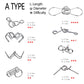 Tanch 16 Pcs Type A+B Different Brain Teaser Metal Wire Puzzles Iq Challenge Magic Trick Unlinking & Linking Game Toys For Kids