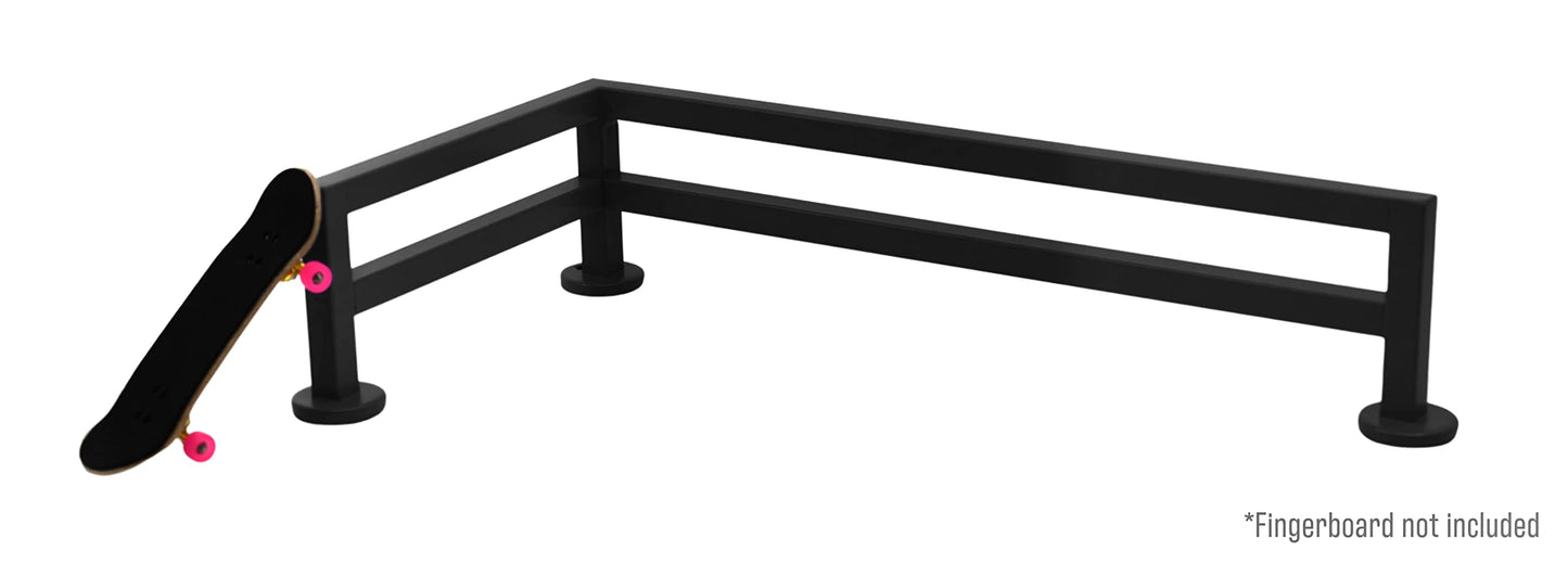 Teak Tuning Fence Style  L-Shaped Fingerboard Rail  11 - Custom Designed by Teak Tuning - enhanced Solid Steel Construction  Matte Powder Coated Finish in Black - Superior Non-Slip Foam Feet