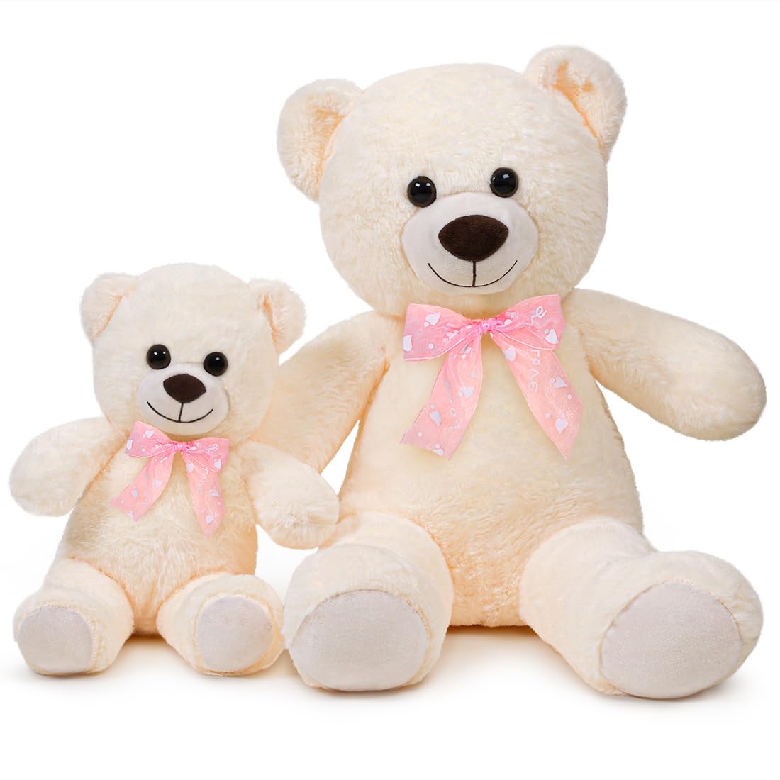 Sausudols Teddy Bear Stuffed Animal 24'' Small Teddy Bear Gift For Valentine'S Day Christmas Birthday White