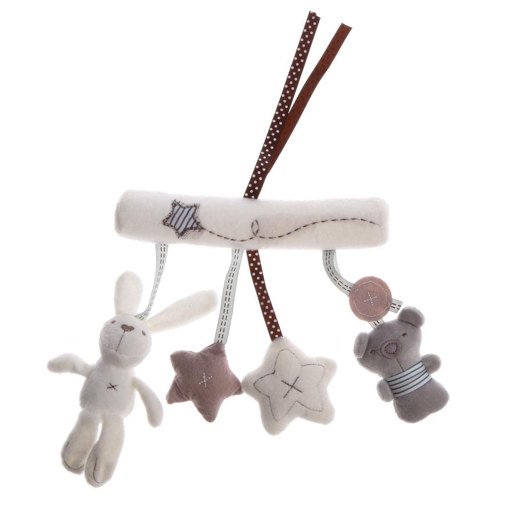 Calandis Rabbit Baby Music Hanging Bed Safety Seat Plush Toy Hand Bell Plush Toy | Developmental Baby Toys | Toys For Baby