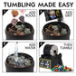 National Geographic Hobby Rock Tumbler Kit - Rock Polisher For Kids & Adults, Noise-Reduced Barrel, Grit, 2.5 Pounds Raw Gemstone & Jasper Mix, Great Stem Hobby Kit