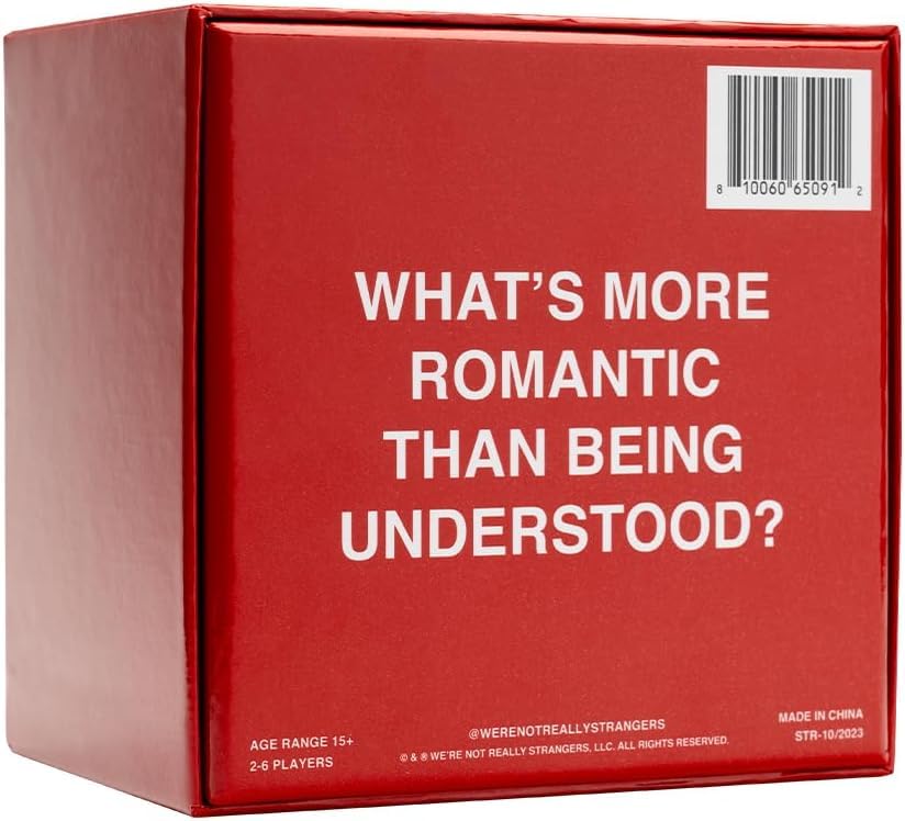 WE'RE NOT REALLY STRANGERS Couples Edition Card Game - 150 Questions, Fun Party Game for Adults, Red, Model WNRS-112
