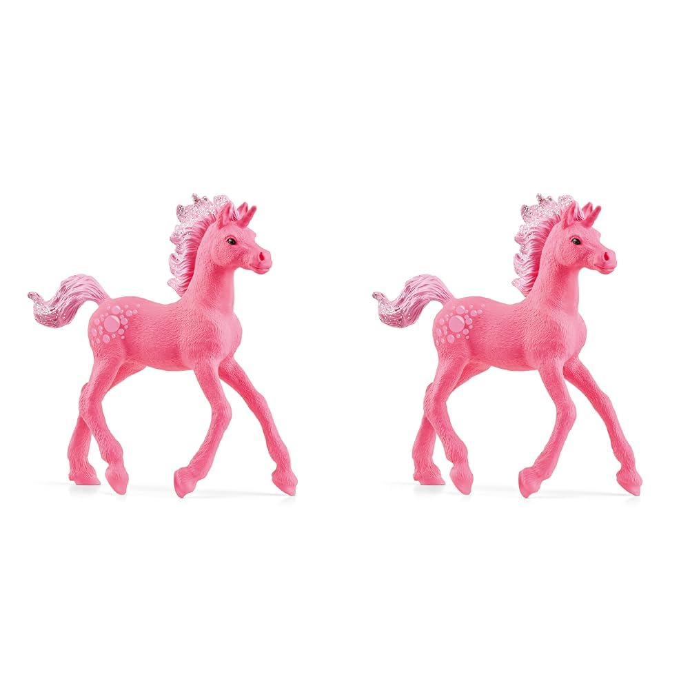 Schleich bayala, Collectible Unicorn Toy Figure for Girls and Boys, Bubble Gum Unicorn Figurine (Dessert Series), Ages 5+ (Pack 