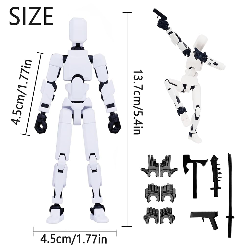 Rugwun Titan 13 Action Figure Lucky Robot 13 Action Figures Funny 3D Printed Multi Jointed Action Figures Nova 13 Action Figure Desktop Decorations Game Gifts for Kids mature-themed (9-pcs)
