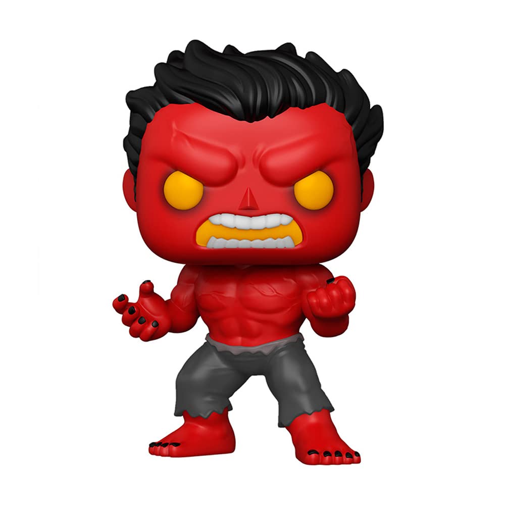 Funko Pop! Marvel Red Hulk Figure - Hot Topic Exclusive, Multicolor, Model 143776, Common - No Chase