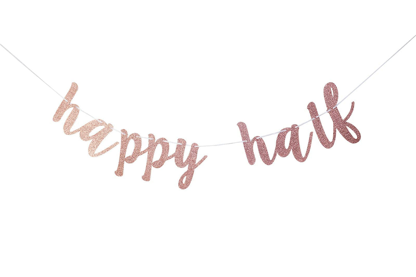 FestikoRose Gold Happy Half Banner, BabyS Half Year Old Birthday Party Decoration, 6 Months, 1/2 Birthday Sign