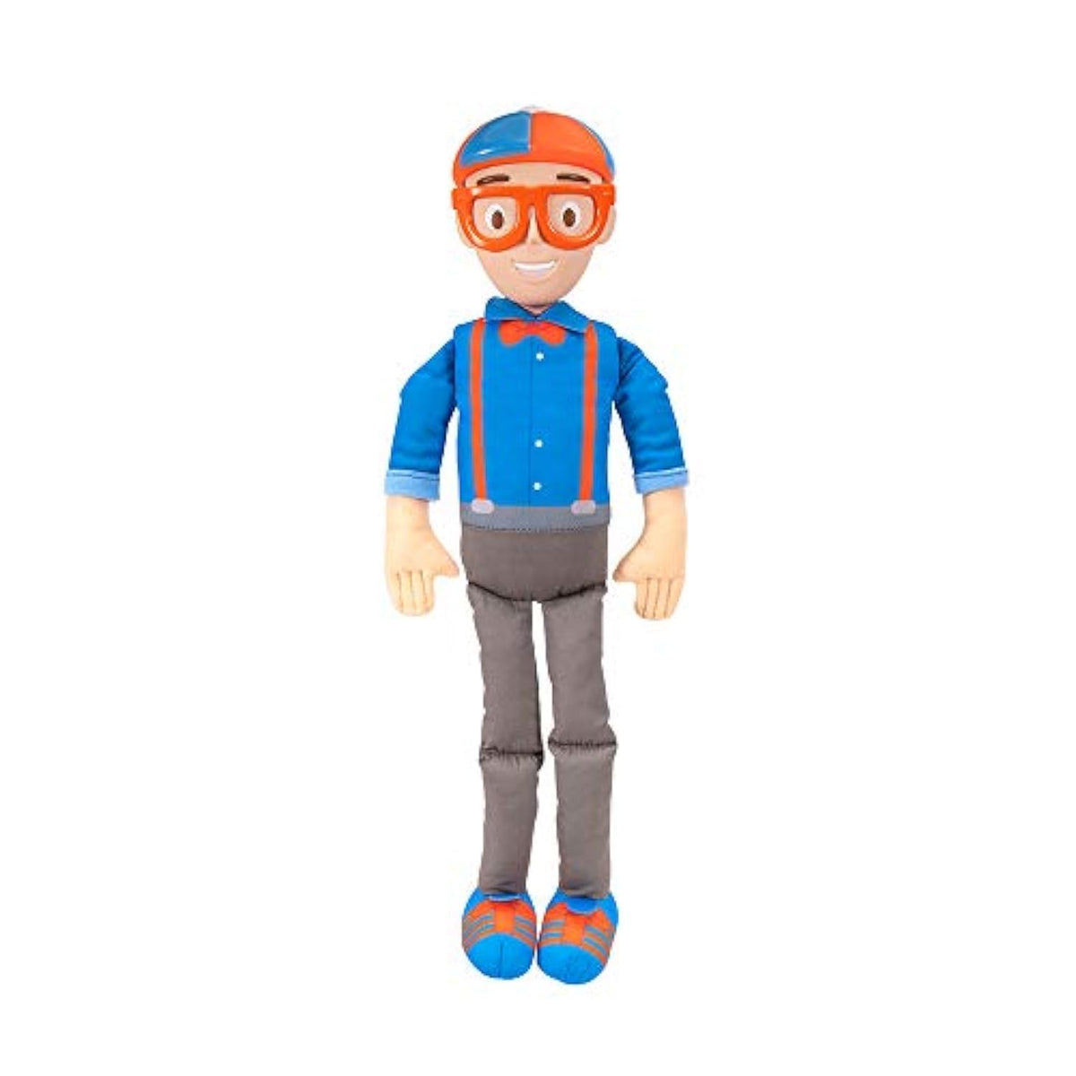 Blippi Blp0013 Bendable Plush Doll, 16 Tall Featuring Sfxsqueeze The Belly To Hear Classic Catchphrasesfun, Educational Toy