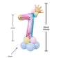 Duile 32''Large Size Rainbow Number 1 Balloon Set Children'S Birthday Party Aluminum Foil Balloon Set (7)