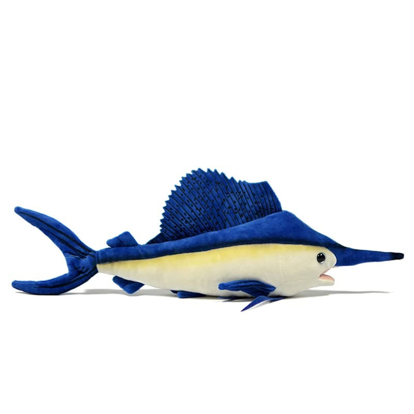 Tiny Heart Simulation Swordfish Plush-Sailfish Stuffed Animals-Marlin Deep Sea Plushie-Lifelike Gift Toy Fish Doll For Kids 18 Inches Long