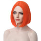Pattnium Orange Bob Wig Short Straight Orange Bob Wig For Women Bright Orange Wig Middle Part Heat Resistant Cosplay Custume Par