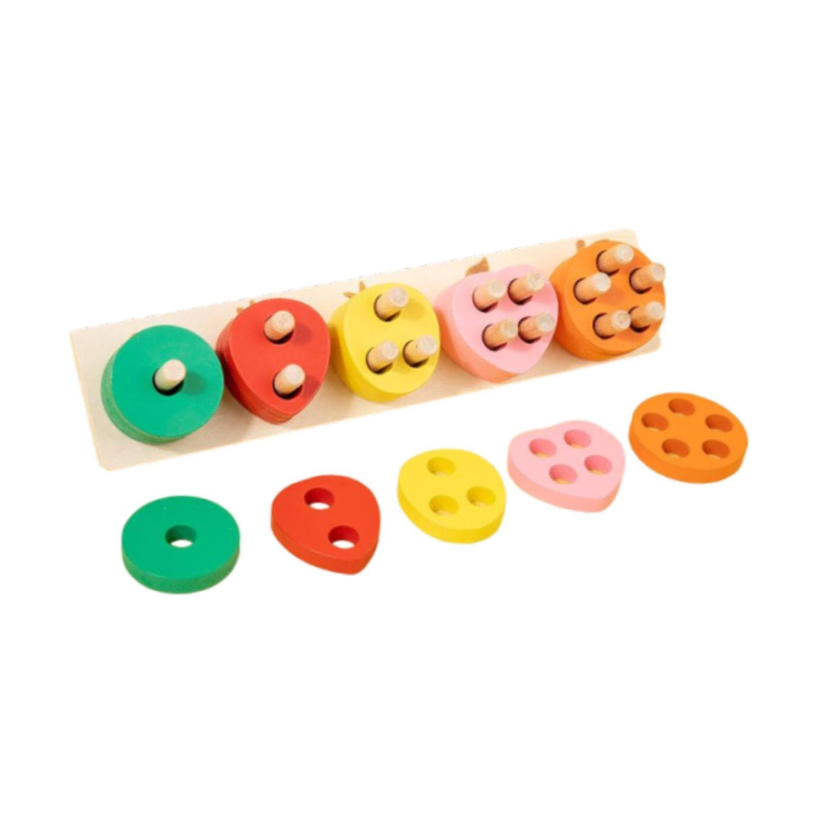 Bnf Wooden Shape Sorter Wood Sorting Stacking Toy For Baby Boys Girls 12+ Months Fruit B Baby | Toys For Baby | Developmental Ba
