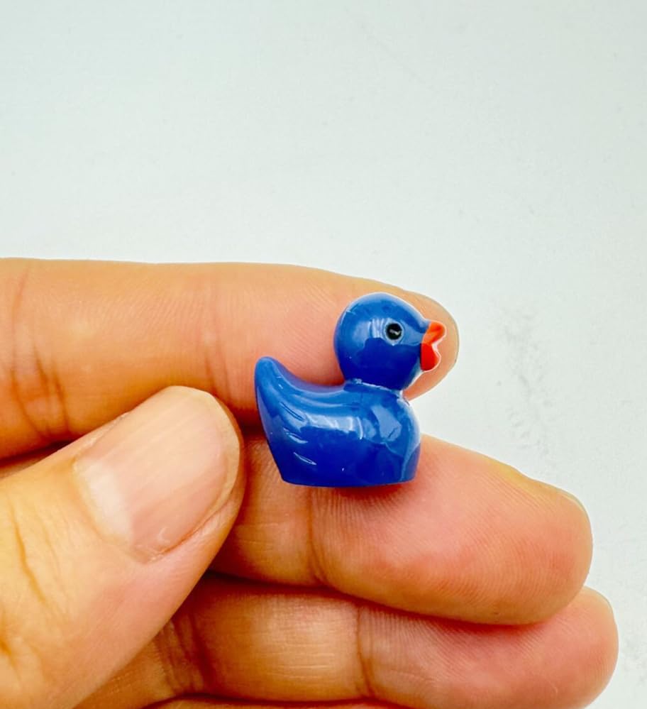 100Pcs Mini Resin Duck,15 Mm Dollhouse D  Cor For Aquarium Decor Micro Fairy Garden Landscape Hide,Seek Party Toys,Easter Basket
