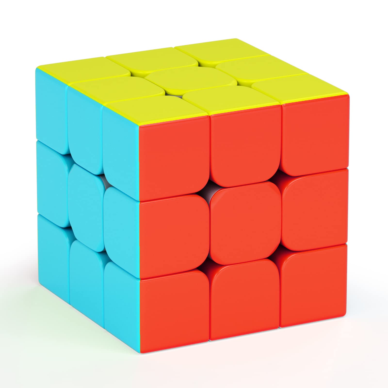 Full Size 3X3X3 Speed Cube Set, 2.2In Puzzle Party Favors Toy Stickerless Magic Cube Set, School Classroom Prize For Students, Birthday Party Stocking Stuffers Gifts For Kids Teens Adults (1 Pack)