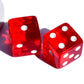 micoshop 10 Pcs 19mm 6 Sided Dice D6 RPg D&D game Transparent Red + Bag Set