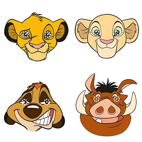 Unique Lion King Birthday Party Supply Decoration Favor Bundle Pack Includes Paper Masks And Blowouts And 1 Dinosaur Sticker Sheet