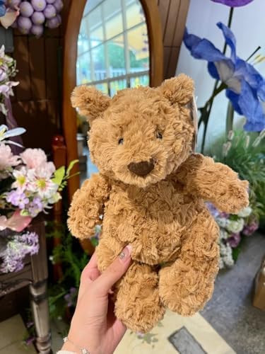 EASELR 10" Brown Bear Plush Toy, Soft Cotton Stuffed Animal Gift for Kids, Girlfriend, Birthday, Christmas