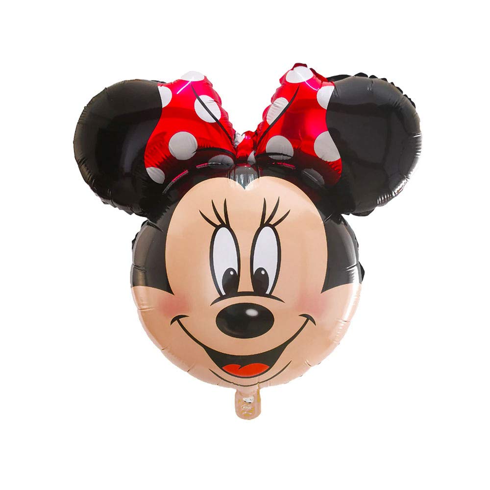 Big Cartoon Girl Mouse Balloon - Foil Birthday Balloon Decorations Animated Mouse Head Balloon Kids Party Supplies Giant Foil Ba