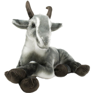 TigerHart 18 Inch White Pygmy Goat Stuffed Animal Plush - Large Soft Toy for Kids and Collectors