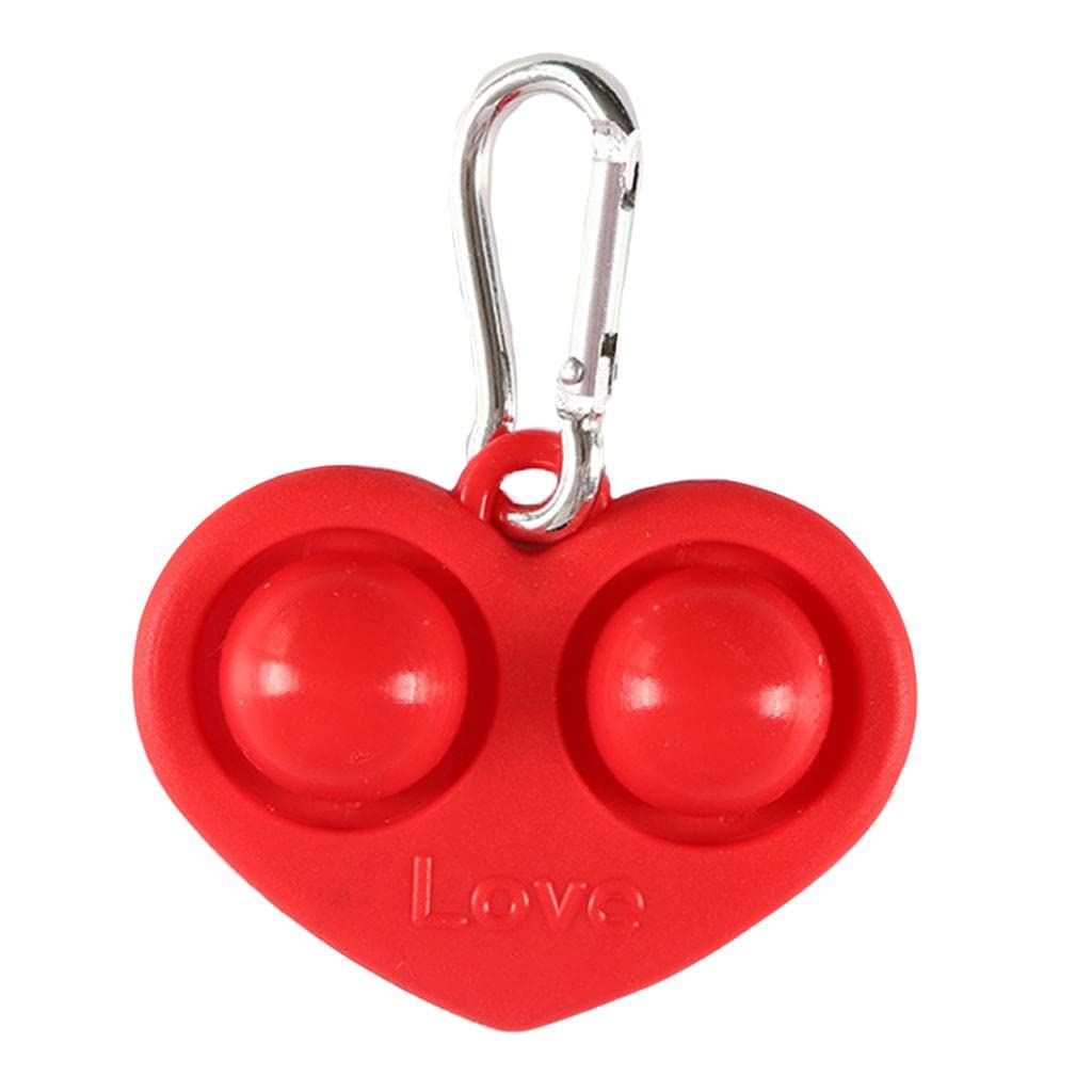 Calandis Heart Shape Fidget Toy Simple Stress Relief Sensory Toy Red