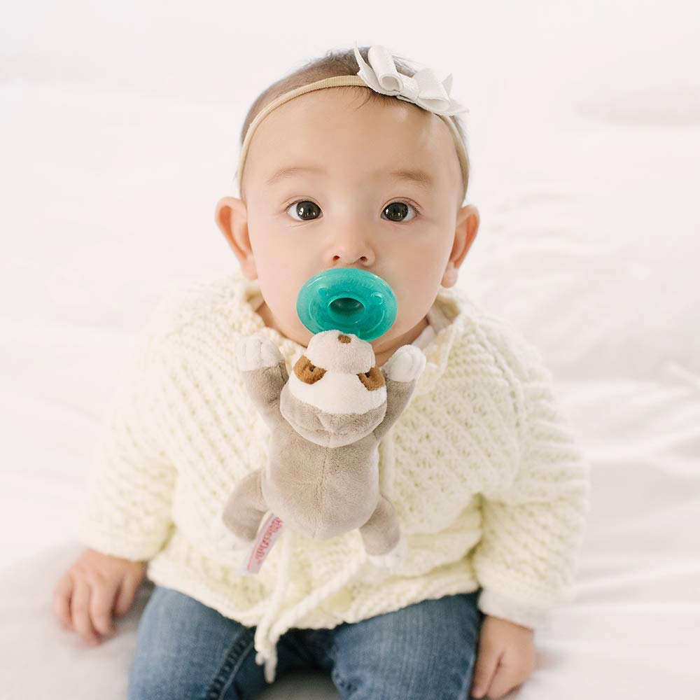 WubbaNub Infant Pacifier - Sloth, Brown Silicone, 1 Count, Model W32706
