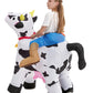 Inflatable Cow Costume Kids Boys Girls, Blow up Ride on Animal Cosplay Teen, Riding Halloween Rider Clothes Child