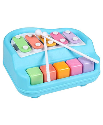 Creative hub 2 in1 Baby Piano 5 Tone Xylophone Toy for Toddlers 14 Years Old,5 Multicolored Key Keyboard Piano, Educational Mus