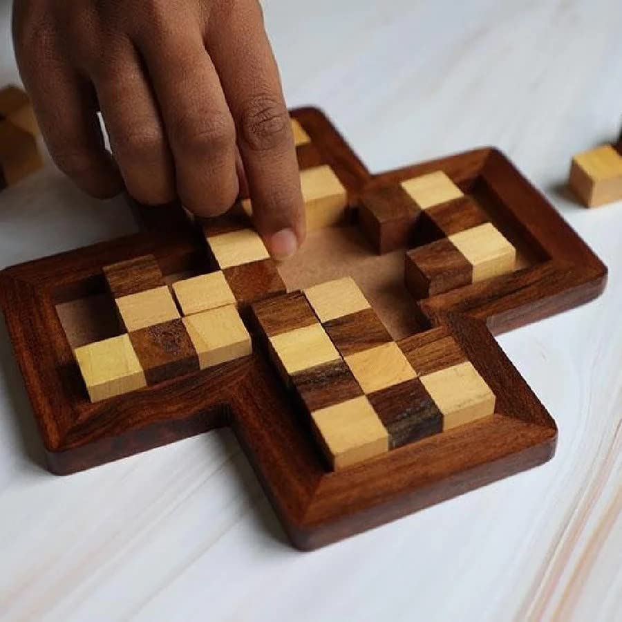 Puzzles Game One Wooden Puzzles 3D for Skill Creativity Memory Building Time Wooden Puzzle, Multicolor.