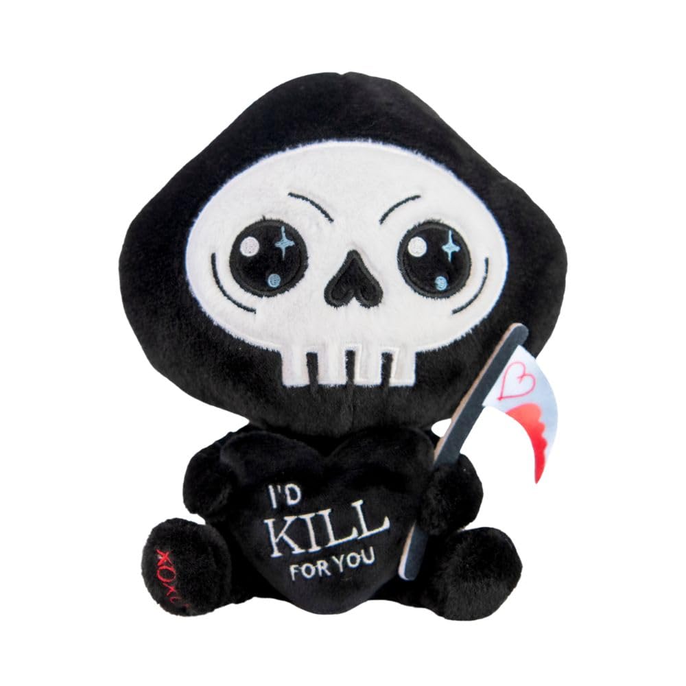 Punchkins Grim Reaper Plushie - I'd Kill for You Sassy Valentine's Day Plush  Gift for Couple (Girlfriend  Boyfriend  Wife  Husband)  Plush Toy for Gifting
