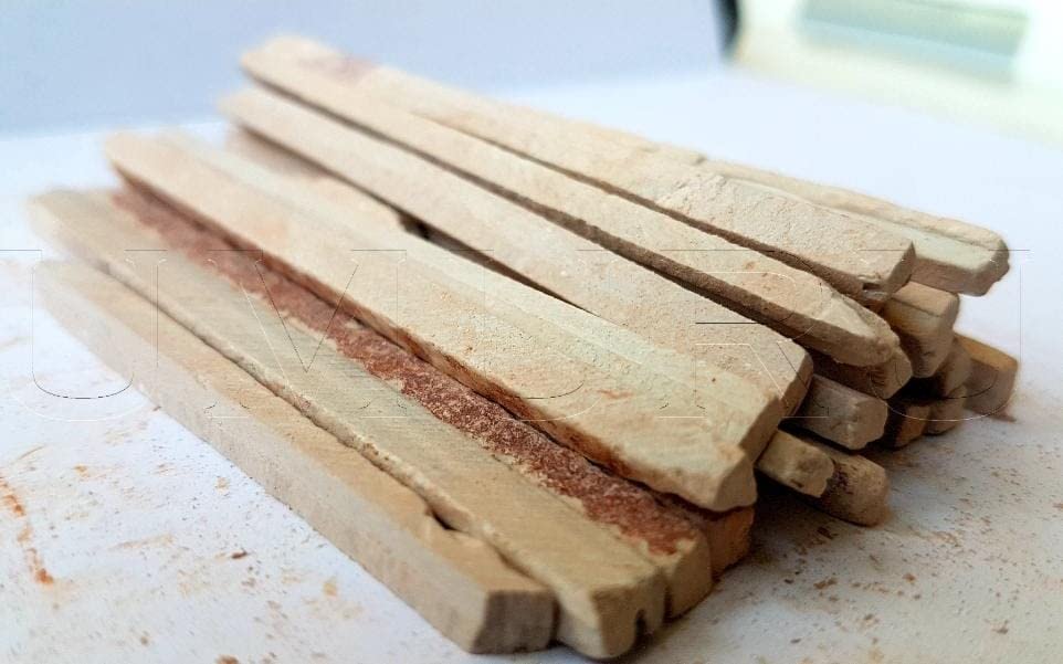 4OUR FAITH Red Slate Pencils - Natural Limestone Chalk, 50 Count, Off Red