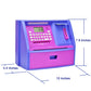 Atmbnk Interactive Atm Piggy Bank For Kids, Safe Money Saving Toy With Password Protection, Coin Recognition, Bill Insertion, For Boys And Girls Aged 5-12 (Purple)
