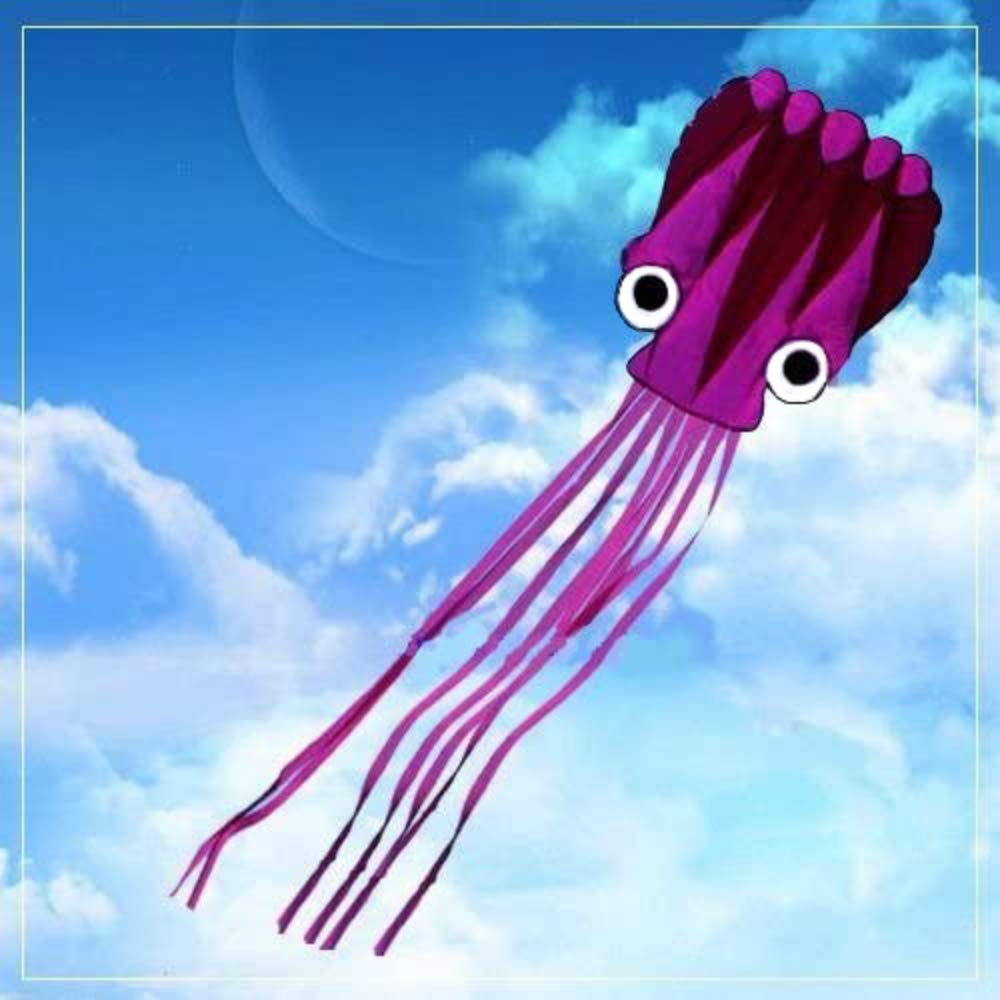 5M 3D Large Octopus Parafoil Kite With Handle & String, Fun To Fly, Outdoor Park Garden Beach Fun
