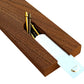 Alex Cramer Spinner Domino Set - Caramel Leather Case, 28 Double Six Dominoes, Model 444, Travel-Friendly
