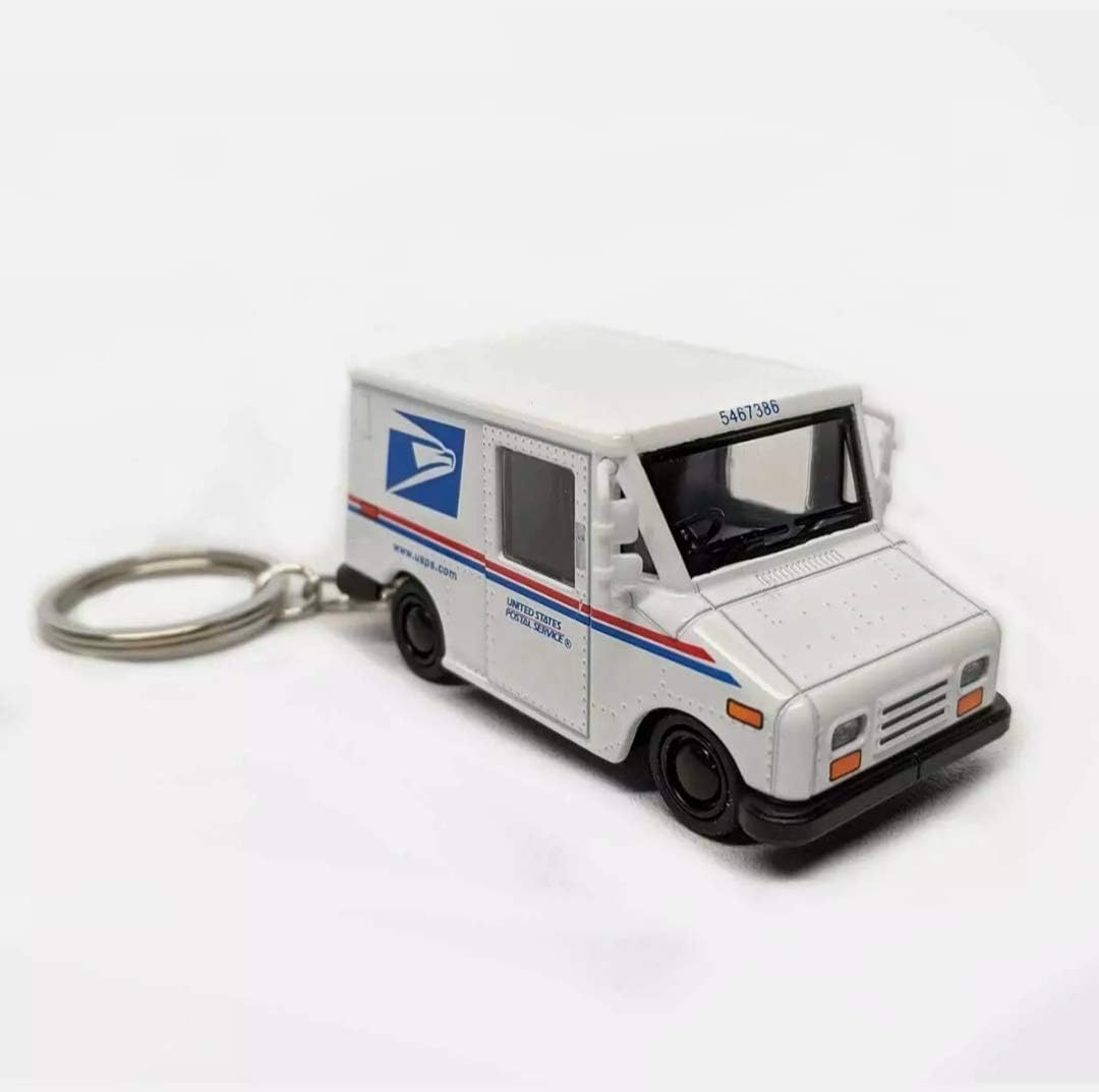 ??KiNSMART Die Cast 2.5 Inch United States Postal Service Truck USPS Grumman LLV 1:72 Scale 2.5in Key-Chain
