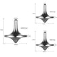 CHEETOP Stainless Steel Spinning Top  enhanced Exquisite Perfect Balance Well Made Metal Desk EDC Little Fidget Toy  Spin Long Time Over 6 Minutes  Great Value (Silver  3PCS Large + Medium + Small)