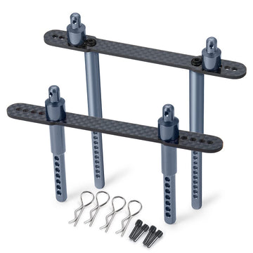 RC-Hub 1Set Body Post Mounts Metal Front and Rear Shell Column for 1:10 Axial SCX10 90046 90047 RC Car (Titanium)
