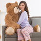 Vermont Teddy Bear Giant 4 FT Plush Toy - Soft Brown Stuffed Animal for Kids & Adults, Perfect Valentine's Day Gift