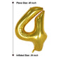 Aule 40 Inch Big Gold 4 Balloon Number Large Foil Helium Number Balloons 0-9 Jumbo Giant Happy 4Th Birthday Party Decorations Fo