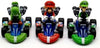Hanbo 3 Pcs Bigger Super Star Mari Bros Kart Pull Back Cars