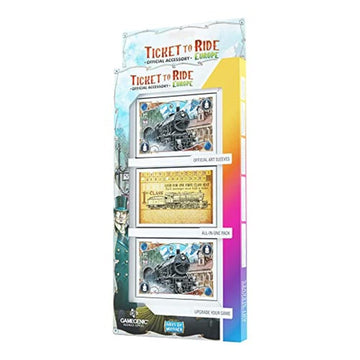 Gamegenic Ticket To Ride Europe Official Art Sleeves | All-In-One Pack Of 168 Card Sleeves | Card Game Holder | Designed For Use With The Ticket To Ride Europe Board Game | Made By Gamegenic