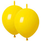 Adido Eva Link Balloons Yellow 12 Inch Quick Latex Link Balloon 80 Pcs For Birthday, Halloween, Christmas,Party Festival Decorat