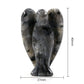 Ouubuuy Larvikite Crystal Angel Figurines Statues 4 pcs Natural Gemstone Carved Pocket Guardian Angel 1.5 inch for Healing Reiki