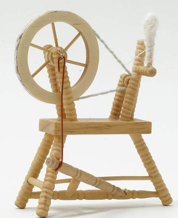 Classics By Handley Dollhouse Miniature Spinning Wheel, Unfinished