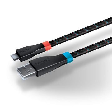 Dreamgear 845620090044 6 Ft Bionik Lynx Braided Charge & Sync Cable For Nintendo Switch Game