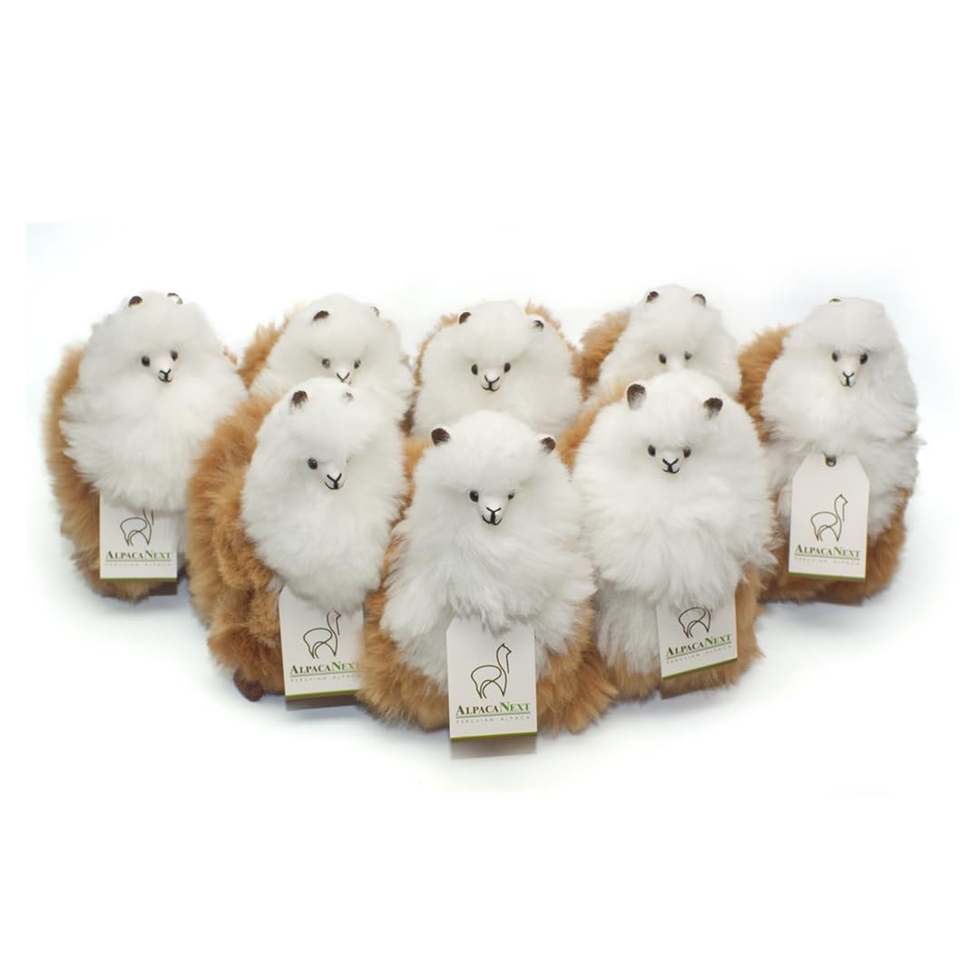 Alpacanext Llama Stuffed Animal - 9 Inch. Cute, Soft And Cuddly Alpaca Plush Toy Handcrafted On Real Alpaka Natural Fur, (9 Inch