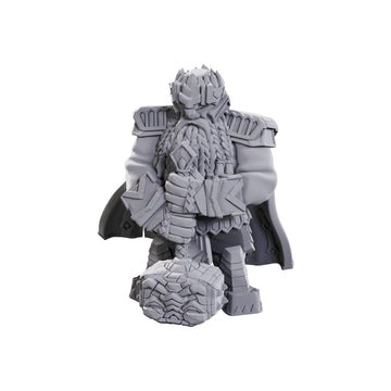Wizkids Pathfinder Deep Cuts Male Dwarf Champion High-Level | Unpainted Miniatures | Wave 23