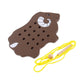 Trendivibe Lacing Threading Toys Lacing Playing Games Early Learning For Airplane Brown| Baby Learning Toy | Infant Activity Toy