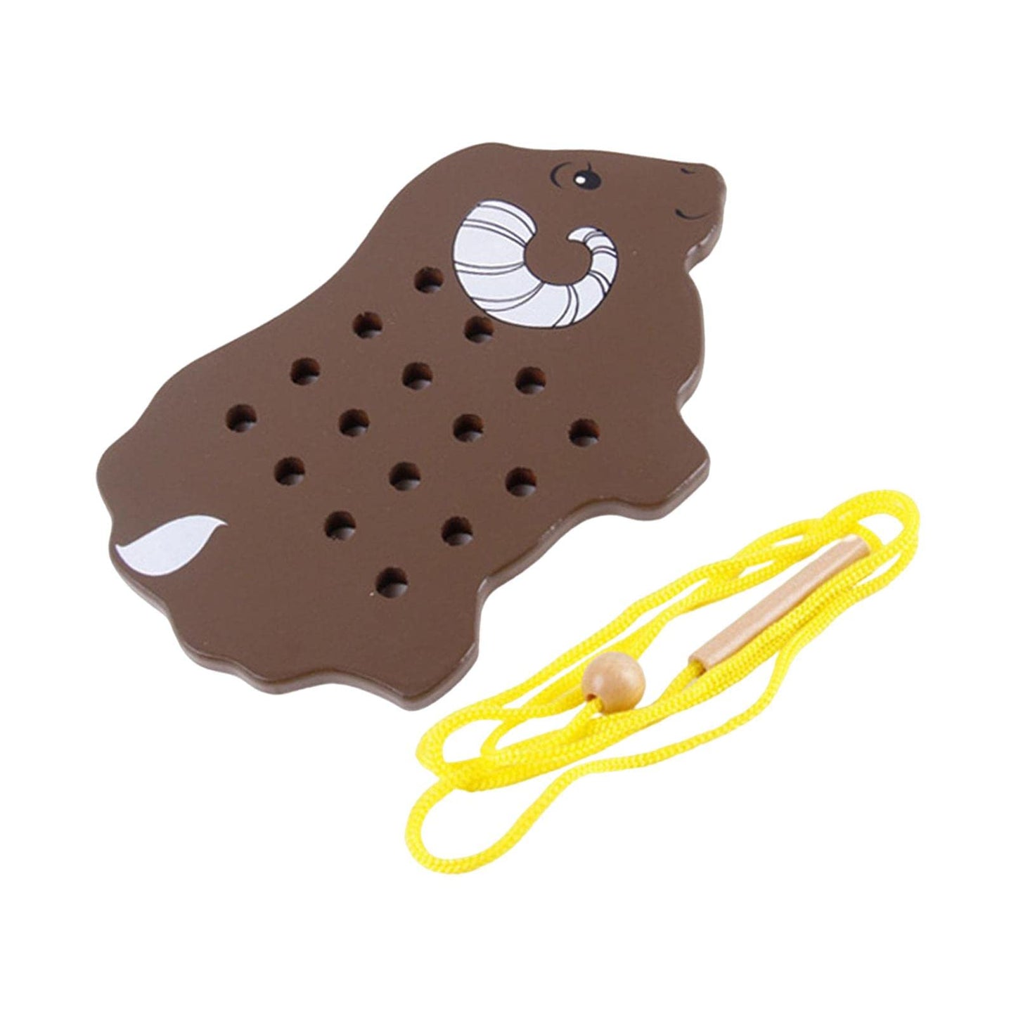 Trendivibe Lacing Threading Toys Lacing Playing Games Early Learning For Airplane Brown| Baby Learning Toy | Infant Activity Toy