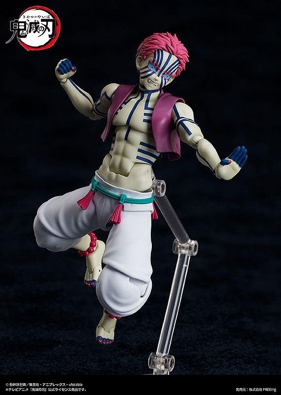 Freeing Demon Slayer: Kimetsu No Yaiba: Akaza Figma Action Figure, Multicolor