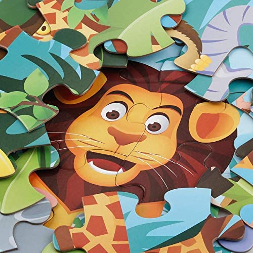 IFLOVE Jumbo Floor Puzzle - 48 Piece Animal Jigsaw for Kids Ages 3-6, Cardboard, Educational Development Toy, Model 88133